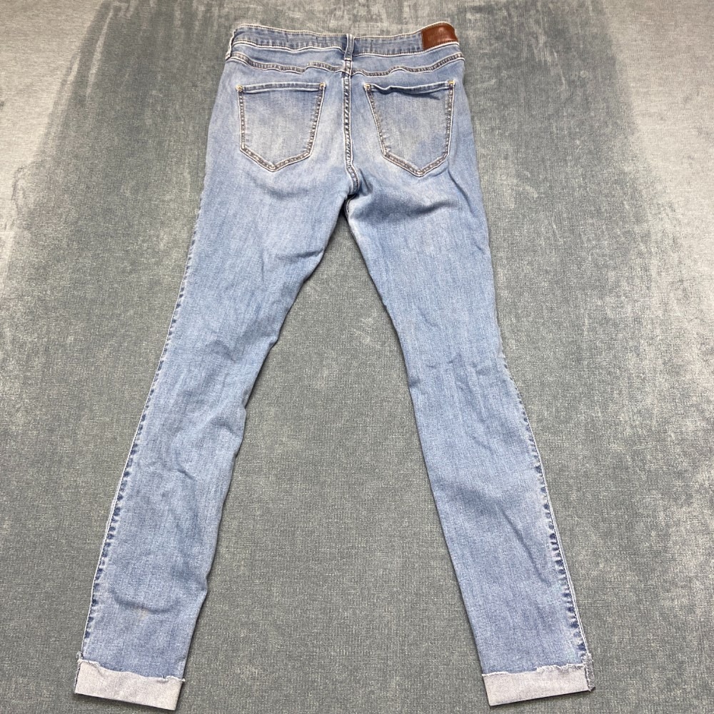 Hollister Super Skinny Jeans Women 7R 28x30 Blue Denim Stretch High Rise Classic